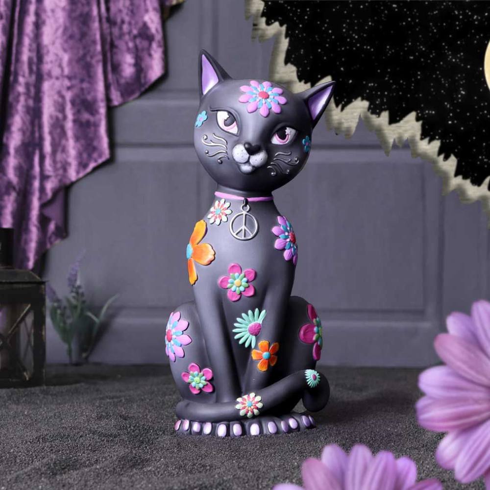 Nemesis Now - Hippy Kitty 26cm Beeld/figuur - Multicolours